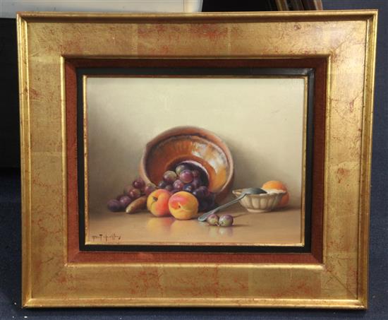 § Robert Chailloux (1913-) Still life of fruit of a table top 10.25 x 13.5in.